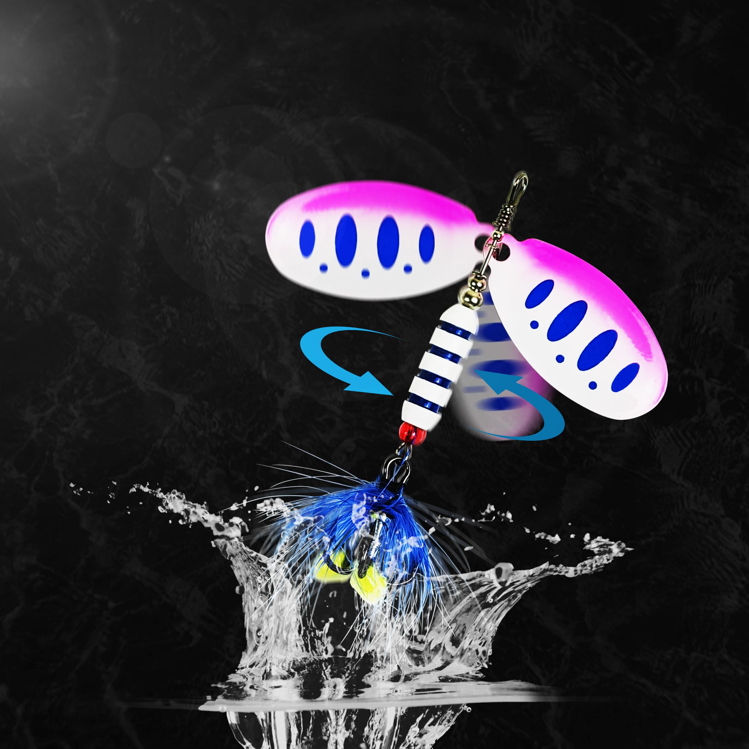 Fishing Lures for Saltwater/Freshwater, Metal Trout Lures for Bass Walleye Pike, 5g Fishing Spoon with Single Hook