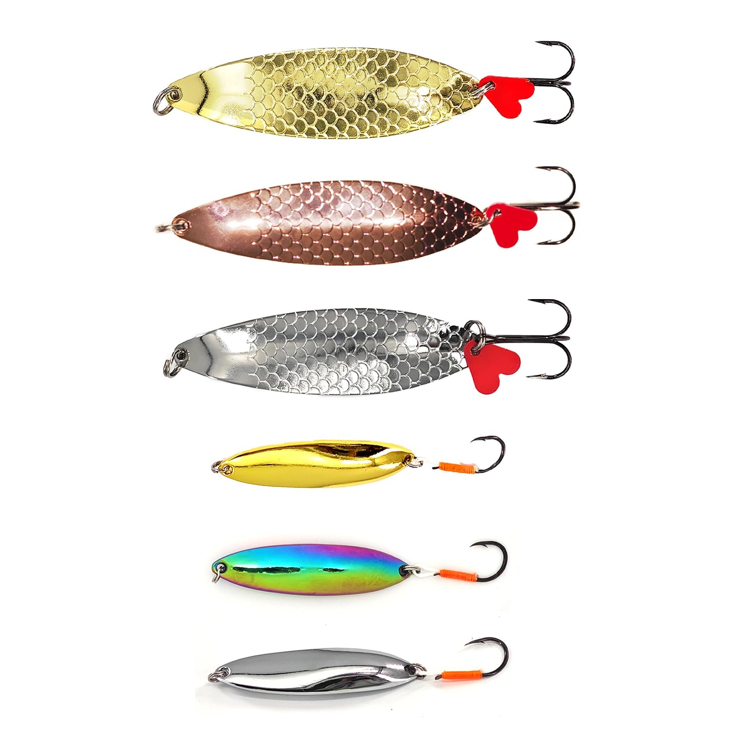 Fishing Lures for Saltwater/Freshwater, Metal Trout Lures for Bass Walleye Pike, 5g Fishing Spoon with Single Hook