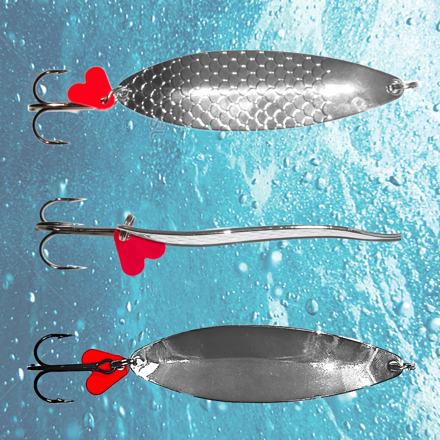 Fishing Lures for Saltwater/Freshwater, Metal Trout Lures for Bass Walleye Pike, 5g Fishing Spoon with Single Hook